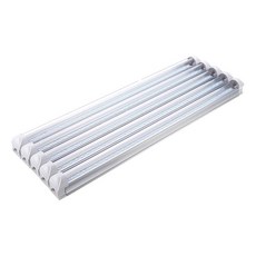 【敬】T8 四呎 四管 藝術 燈座 空台 CNS認證 燈具 LED 燈管 日光燈 造型 美術 裝潢 核桃木, 無, 1套