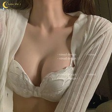 蝴蝶少女聚攏蕾絲內衣套裝 - 無鋼圈性感胸罩