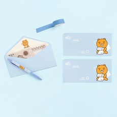 카카오프렌즈 봉투세트 세벳돈 용돈 답례품 라이언 춘식이 어피치 3P 예쁜, 라이언 (156086)