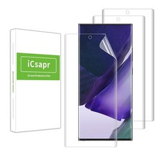 ICsapr [유리 아님] 갤럭시 노트 20 울트라 5G 액정보호필름 3팩 HD-울트라 씬 유연한 PET 필름 필름 하드 플라스틱 삼성 갤럭시 노트 20 울트라 5G용
