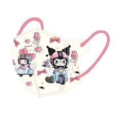 卡皮巴拉兒童口罩50入/組 4D立體獨立包裝小孩口罩 大童口罩KN95/KF94口罩【買250片送50片】, 1個, 黃底摩托 獨立包裝，下標數1為50片, 黃底摩托, 50片