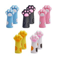도나토르 다용도 고양이 연필 보호 캡 10p, 10개, 블루+핑크+옐로우+블랙+화이트