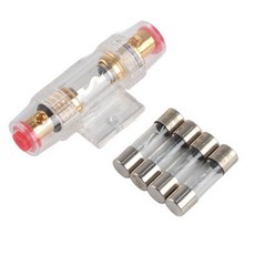 Yctze 12V 자동차 오디오 퓨즈 박스 차량 스테레오 AGU 홀더 블록 8 게이지 와이어와 4개 60암페어, Yctze 12V 자동차 오디오 퓨즈 박스 차량 스테레, 1개