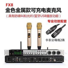 에코챔버 이펙터 에코 효과기 챔버 블랙 마이크 무선, FX8 실버 무선 충전 핸드헬드