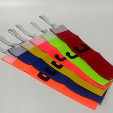 머니레드 주장완장 6개세트 흘러내림방지끈 색깔별로 주장띠, 블루1+옐로1+핑크1+오렌지1+그린1+레드1