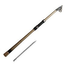 手海兩用碳素海桿拋竿伸縮海竿短節甩桿遠投竿路亞竿釣竿繼竿筏竿鐵板竿軟絲竿岸拋竿旅竿萬用竿船釣海釣溪釣磯釣, 金色,2.1