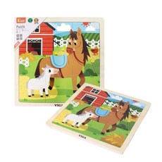어린이집 어르신 노인용 말 원목 9조각 퍼즐, 9피스, 2세트