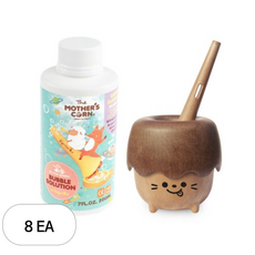 마더스콘 실내용 버블 용액 200ml + 우디토리 불기 도구 랜덤발송, 기본 색상, 1세트