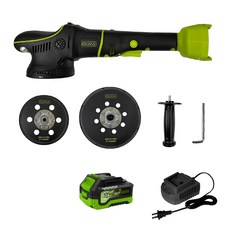 OLIMA DAC 15 PRO 無線雙動拋光機 汽車美容拋光打蠟機 附檢查燈 六段調速, DAC15 PRO+60A電池+充電器