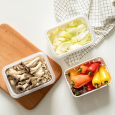 나누담 물빠짐 미니 멀티 채반 밀폐용기, 3개, 700ml