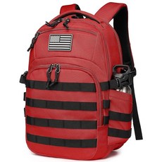아마존평점4.5+ 미국출고 159152 밀리터리 택티컬 백팩 블랙 전술 소형 공격용 가방 사무라이 남성용 카키 실외, Medium, 레드