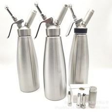 304不鏽鋼奶油槍發泡器咖啡裱花槍奶油打泡器蛋糕烘焙家, 1個