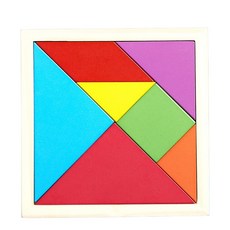 益智七巧板 木制玩具 腦力開發 早教益智玩具 幼兒園智力開發 木質拼圖, 智力七巧板, 1個