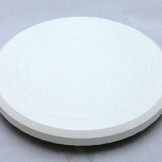 원형 흰색 플라스틱 케이크 장식 회전 받침대 데코레이션 아이싱 크림 바르기, 1개