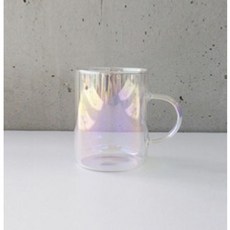 유리컵 머그잔 오로라컵 유리잔 글라스 물컵 430ml, 1개