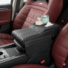 라이프로열 올인원 프리미엄 카콘솔 쿠션, 1개, 블랙