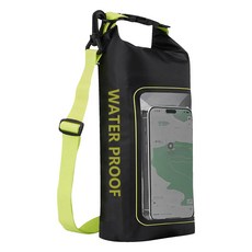 手機防水袋 防水手機袋 防水包 防水袋 手機防水套 游泳袋 游泳包 手機袋 游泳防水袋 防水手機套, 黑綠色2L【IPX6防水等級】, 1個