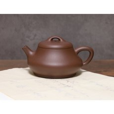 樂陶軒 台灣現貨 許井霄 础瓢 原礦紫泥 簡潔素雅 老味十足 宜興紫砂壺 約220cc, 1個