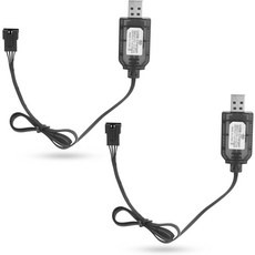 2pcs SM4P USB 충전기 케이블 교체 RC 카보트 젤 블래스터용 7.4V 배터리, 2pcs SM4P USB 충전기 케이블 교체 RC 카보
