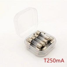 유리관휴즈 자동차 퓨즈 세트 슬로우 블로우 유리 튜브 T250mA 250V 5x20mm 20 개/로트, [01] 옵션1