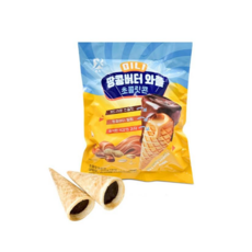 미니 땅콩버터 와플 초콜릿콘 과자 쿠키, 6개, 300g