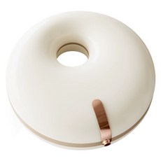 민아루 도넛 치아 교정기 틀니 케이스 칸막이 없음, 단일상품(크림)