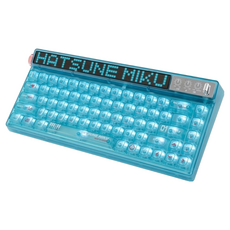 Hatsune Miku 初音未來 電競之心系列 68鍵 機械式鍵盤 半透明 三模連接 滑鼠墊, 1個