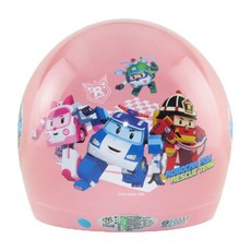 波力06 3/4罩安全帽 附鏡片 復古安全帽 兒童安全帽 半罩安全帽 救援小英雄, 淺粉