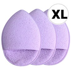 PDG 블랙헤드 전용 모공 클렌징 스펀지 세안 퍼프 XL, 3개, 보라색