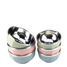 兒童不鏽鋼碗 幼稚園碗 兒童隔熱碗 三色碗 三色碗幼稚園 幼兒園餐碗 幼兒園不鏽鋼 三色碗 304不鏽鋼 小碗 學習碗, 加購-蓋子1入, 1個, 蓋子1入