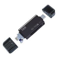 태경리테일 OTG 카드리더기 RD-T03 SD MicroSD C타입 8핀(아이폰용) 3 in 1, 1개