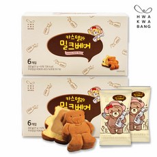 화과방 카스텔라 밀크베어 6개입, 222g, 2개