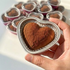 하트 두바이 쫀득쿠키 포장용기 60g 작은사이즈용 AK100H 발렌타인데이 하트 토치사용가능 크렘브륄레용기 디저트용기, 핑크, 10개