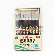 日本製 道刃物工業 WOODY 雕刻刀 7件組 木工雕刻 木刻刀
