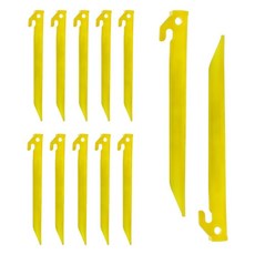 호르디온 12개 9인치 플라스틱 텐트 스테이킹 헤비 듀티 비치 페그 캐노피 캠핑 야외 정원 장식용 액세서리, 12pcs