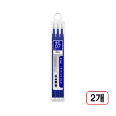 지워지는 프릭션볼펜 0.7mm, 2개, 리필 청색 3개입
