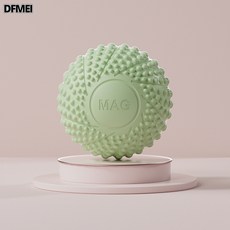 DFMEI 筋膜球足底按摩器肌肉放鬆腳底足弓球健身瑜伽肩背部滾動運動恢復, 1個, 綠色磁療款【OPP裝+英文說明書】:如圖