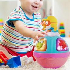 3개월 아기선물 뽀로로 멜로디 오뚝이 장난감 유아 신생아오뚜기 오뚜기, 1개, 컬러믹스