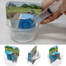 간이 수력발전기 만들기 신재생에너지 전기전환 원리학습 LED 프로펠러 과학실험 DIY
