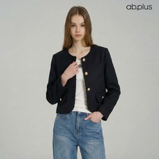 [공식] [ab.plus] 노카라 금장 버튼 트위드 자켓 (LSA5MJ32A)