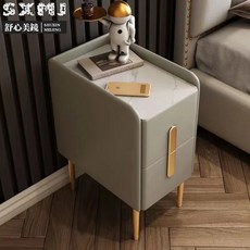 超窄床頭櫃 小型床邊櫃 輕奢收納櫃 實木岩板櫃子 迷你床邊櫃, 1個, Y11全實木白色啱板,25釐米