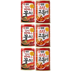 샘표 김치찌개용 꽁치+조림고등어, 3세트, 400g