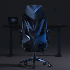 Arcbliss 침대형 리클라이너 특대형 고급 중역 사무용 메쉬 컴퓨터 의자, 블랙+블랙