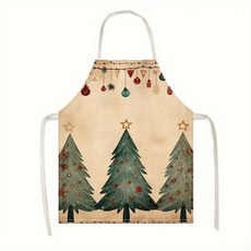 축제적인 크리스마스 앞치마 매력적인 나무와 휴일 장식으로 장식된 방오 새해 홈 데코레이션