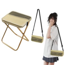 접이식 백팩 스툴 등산 및 하이킹을 위한 휴대용 조절 가능한 어깨 스트랩 장착 크로스바디 지원 또는 야외 여행 캠핑 파티를 휴대용(카키) 133960, Khaki