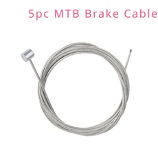 5pcs 1.7/2M MTB Bicycle Brake Line Bike Stainless Steel Gear Shift Cable Road Bike Speed Line Fixed, 05 5pcMTBBrakeCable1.7M