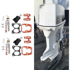 2개 세트 카뷰레터 수리 키트 교체용 존슨 V4 85 90 100 115 125 140HP 439076 USA