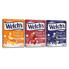 Generic Welch's 과일 요거트 스낵 버라이어티 팩 딸기 블루베리-아사이 망고 피치 1인용 19.8g0.7온스 백 박스당 8개19.8g0.7온스 총 3박스, Generic Welch's 과일 요거트 스낵, 버라이, 19.8g