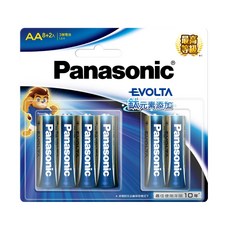 Panasonic 鈦元素電池 國際牌 Evolta 更勝鹼性電池 10入裝 電池 3號 AA 4號 AAA, 1個, 3號AA(大顆)*10顆裝, 10