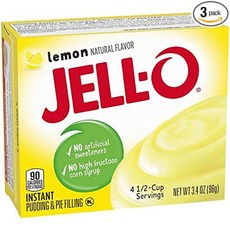 Jell-O Lemon Instant Pudding & Pie Filling 3.4 Oz (96g) 3-pack null, 96g, 1개